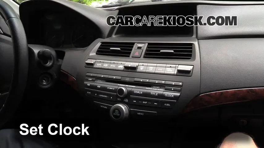 How to Set the Clock / Change Time on a 2012 Honda Crosstour EX-L 3.5L V6